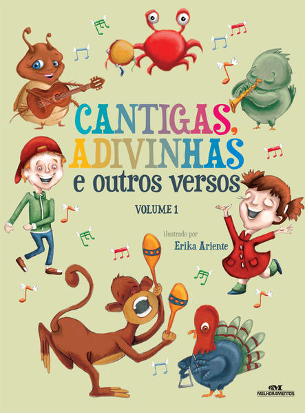 Capa do livro: Cantigas, Adivinhas e Outros Versos – Volume 1